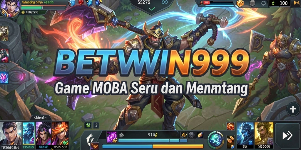 Screenshot gameplay BETWIN999 yang menampilkan pertarungan epik antar hero.