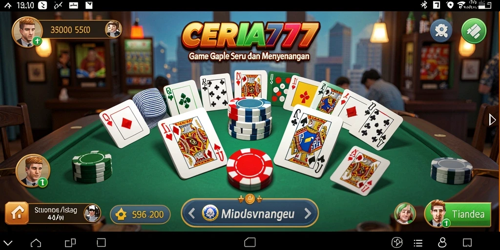 Tampilan gameplay Gaple yang mengasyikkan di CERIA777.