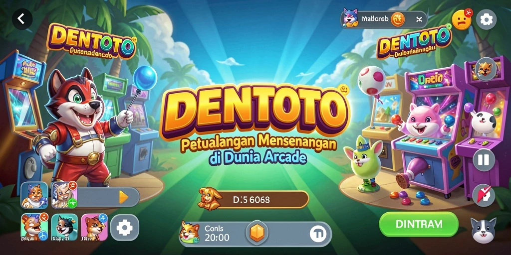 Tangkapan layar menunjukkan keseruan gameplay Arcade DENTOTO.