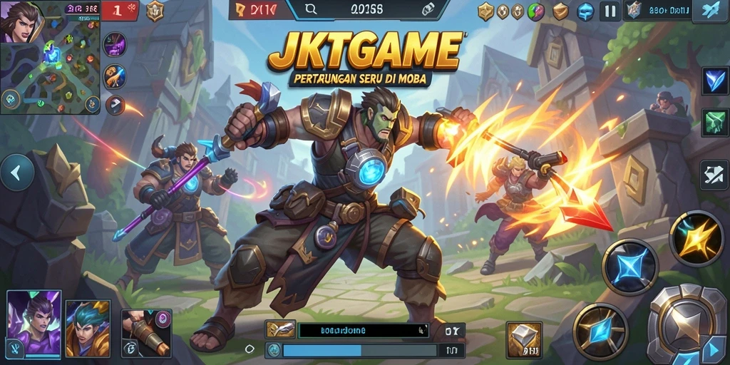Tampilan seru dari gameplay JKTGAME yang penuh strategi.