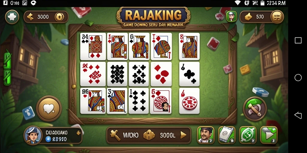 Tampilan gameplay seru dalam aplikasi RAJAKING.