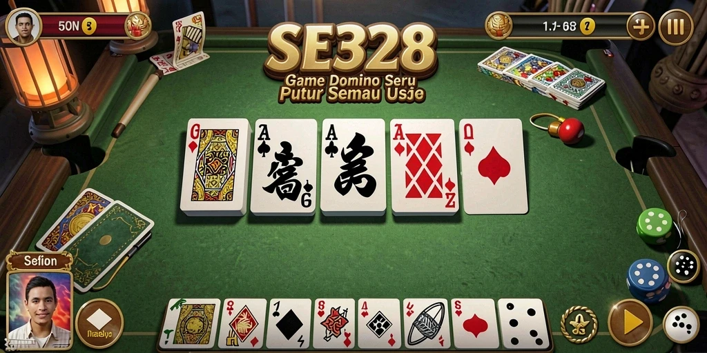 Tampilan aksi seru dalam permainan Domino SE328.
