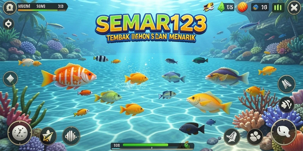 Tampilan menakjubkan dalam permainan Tembak Ikan SEMAR123.