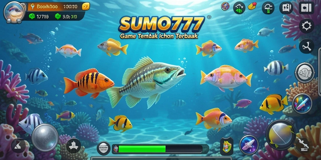 Tampilan gameplay seru dalam game Tembak Ikan SUMO777.