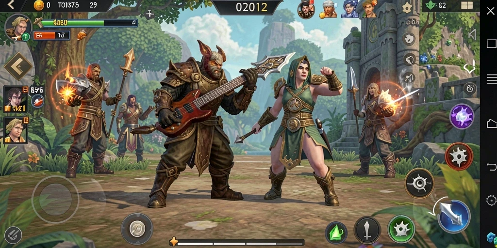 Screenshot dari gameplay <strong>TOTO12</strong> yang menunjukkan pertarungan epik.